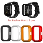 360 полноэкранная защита бампер Рамка ПК Жесткий Чехол для Realme Watch 2 Pro Покрытие Закаленное стекло пленка для смарт-часов Realme