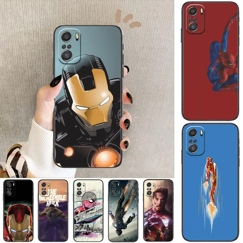

Marvel Iron Man Spiderman Phone Case For Xiaomi Redmi 11 lite 9C 8A 7A Pro 10T 5G Cover Mi 10 Ultra Poco M3 X3 NFC 8 SE cover