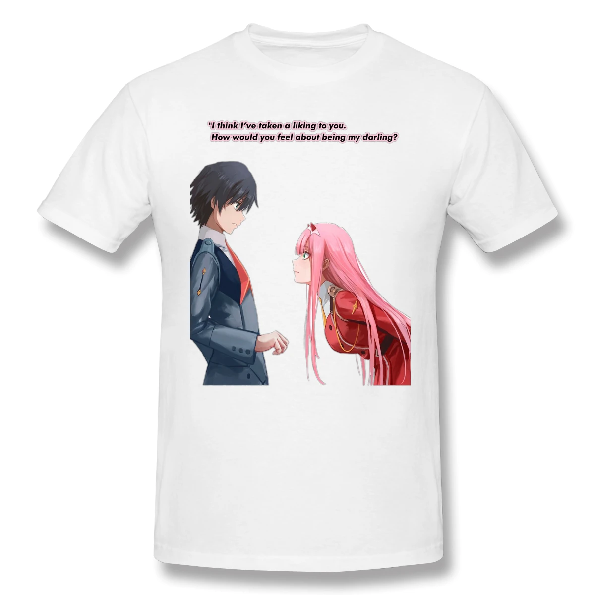 Новое поступление 2021 футболка Hiro & Zero Two Crewneck хлопок для мужчин|Мужские футболки| |