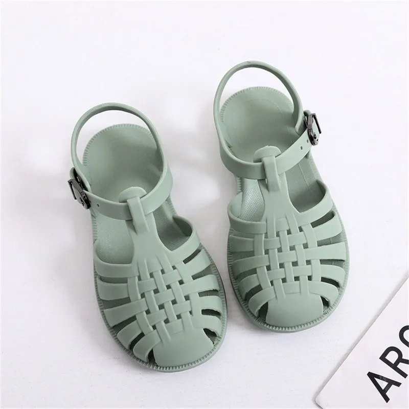 

Summer Boys Casual Roman Slippers Children Sandals Baby Girls Toddler Soft Non-slip Princess Shoes Kids Candy Jelly Beach Shoes