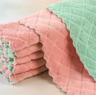 5 шт., двухслойная впитывающая ткань из микрофибры для мытья посуды