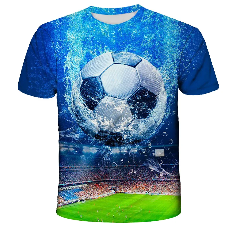 

Boys Sweatshirts 3D Pattern Football T-shirts Girls T-shirts Baby boy Clothes Summer T-shirts Kids Football Training clothing