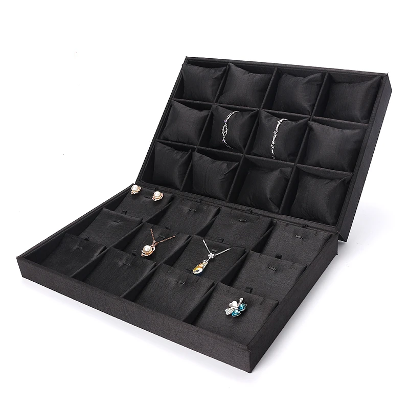 Luxury Female Black Pendent Earring Jewelry Display Tray Multifunction Bracelet Necklace Ring Storage Pallet Jewellery Organizer