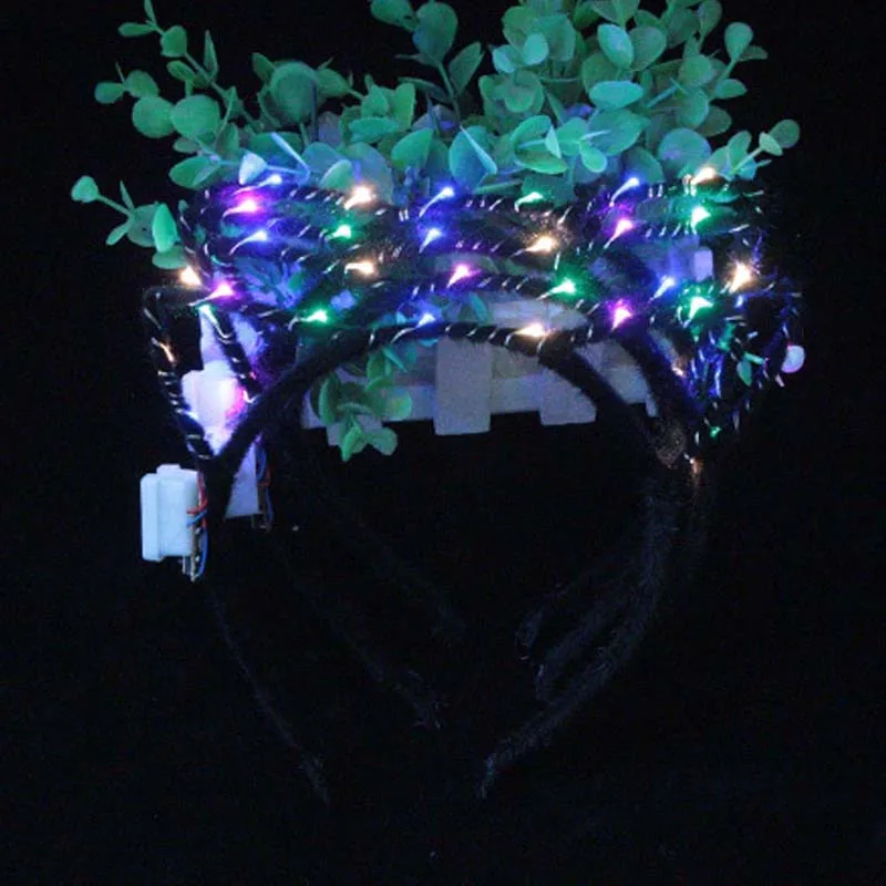 Мигающий ободок для волос со светодиодсветильник кой девочек повязка на голову с