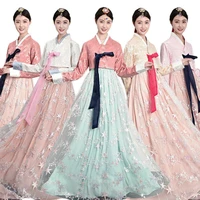 hanbok dress traditional korean ceremony costume woman lace korean hanbok