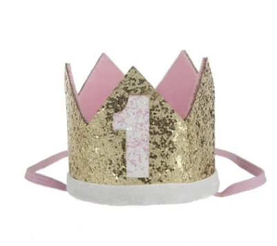 Кавайная шляпа для мальчика 1 шт. первого дня рождения голубая серебристая