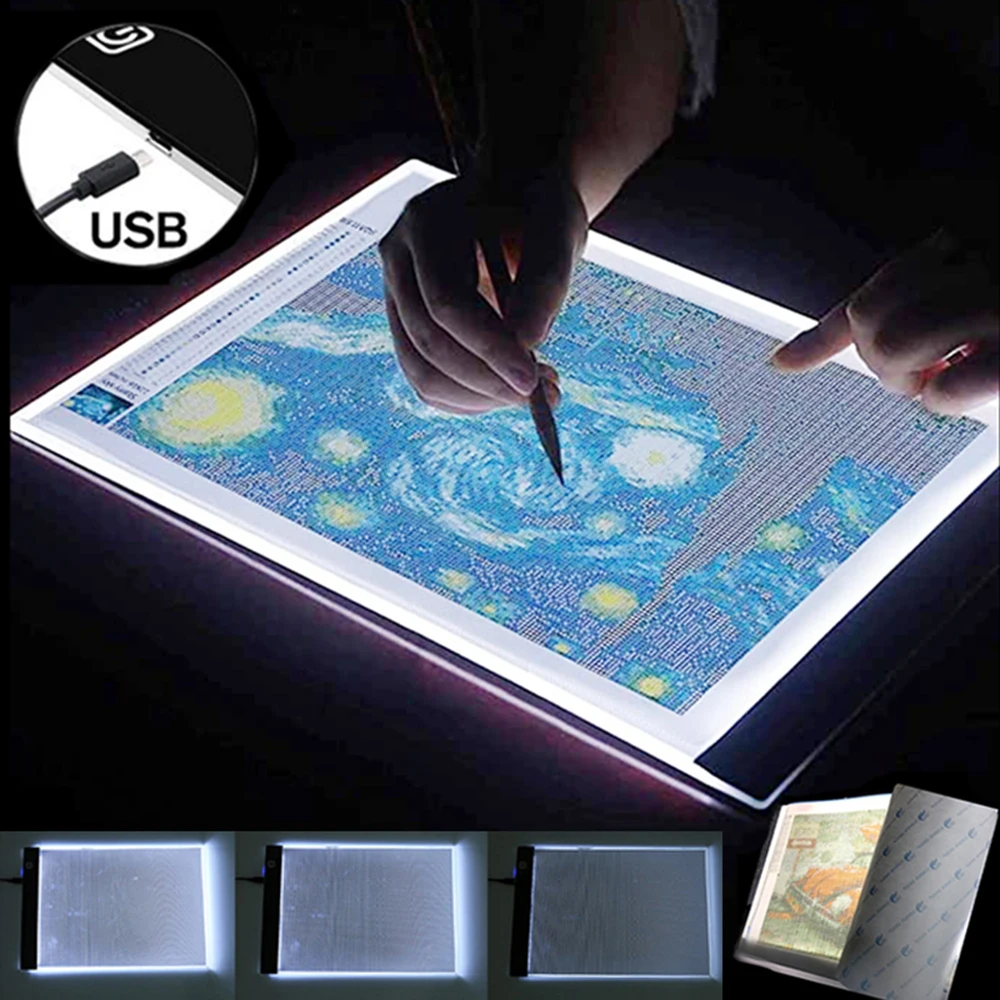 a3 Led Light Pad 5D Diamond Painting Board for Painting Drawing USB Powered Diamond Art Tools Accessories Kits images - 6