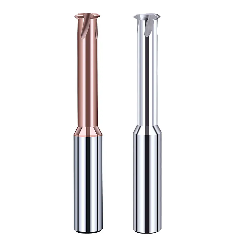 Tungsten Carbide Single Tooth Spiral Milling Cutter 3 Flutes 4 Blades CNC Tool Thread End Mill Router Bits M3 M4 M5 M6 M8 M10