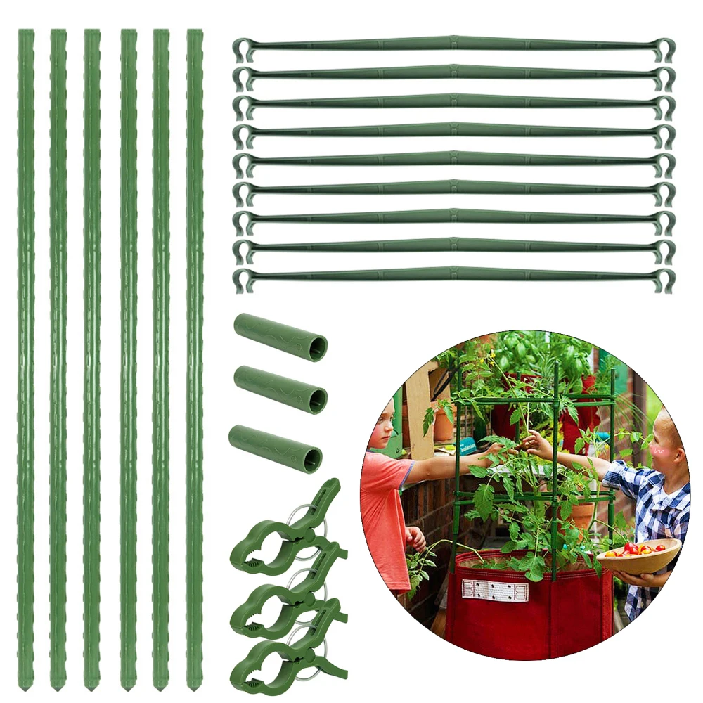 

Climbing Plant Stand For Vertical Climbing Plants PE Garden Supplies Joint Tube Set Green Indoor Potted Outdoor Vegetable Rack