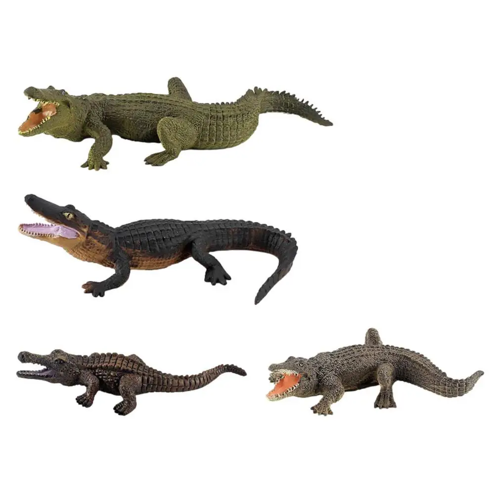 

Simulated Crocodile House Ornament Lifelike Movable Jaw Vivid Educational Toy Crocodile Figurine Animal Kid Gift Toys Home Decor