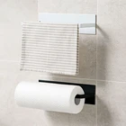 Держатель для бумажных полотенец из нержавеющей стали, настенный держатель для рулона туалетной бумаги, клейкое полотенце, аксессуары для ванной комнаты шкаф-органайзер для кухни