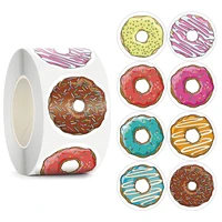 500 pcs donut sticker roll for kids teacher reward encouragement motivational sticker 1 5 inches party decoration sticker labels