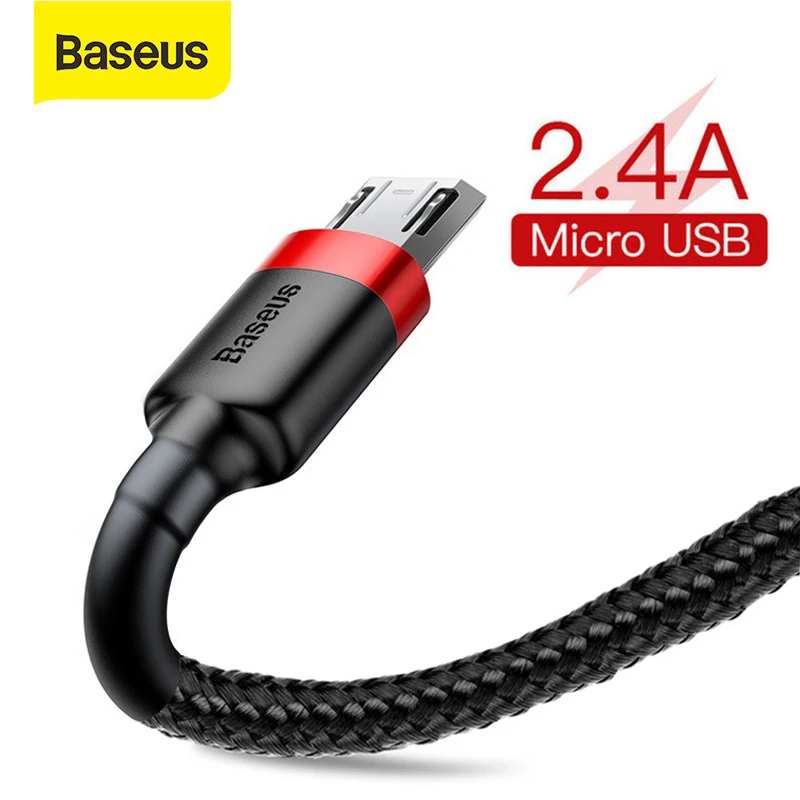 

Кабель для быстрой зарядки и передачи данных Baseus для Android, 2.4A, микро USB, 0.5/1/2/3м, черный/тёмно-серый/красный