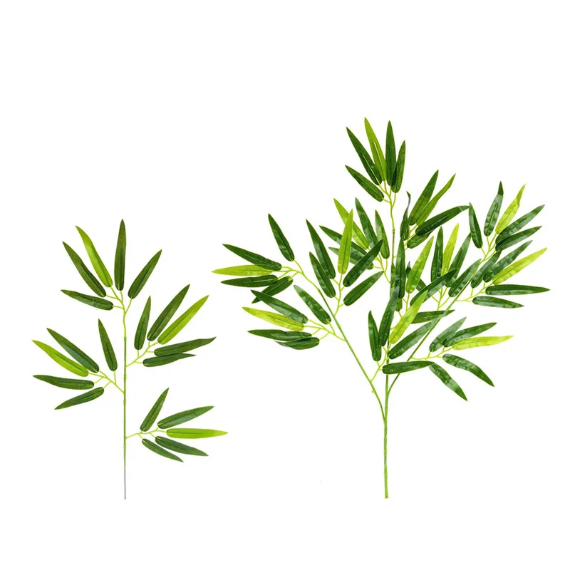 Искусственные листья бамбука ткань склеенные Моделирование Зеленый