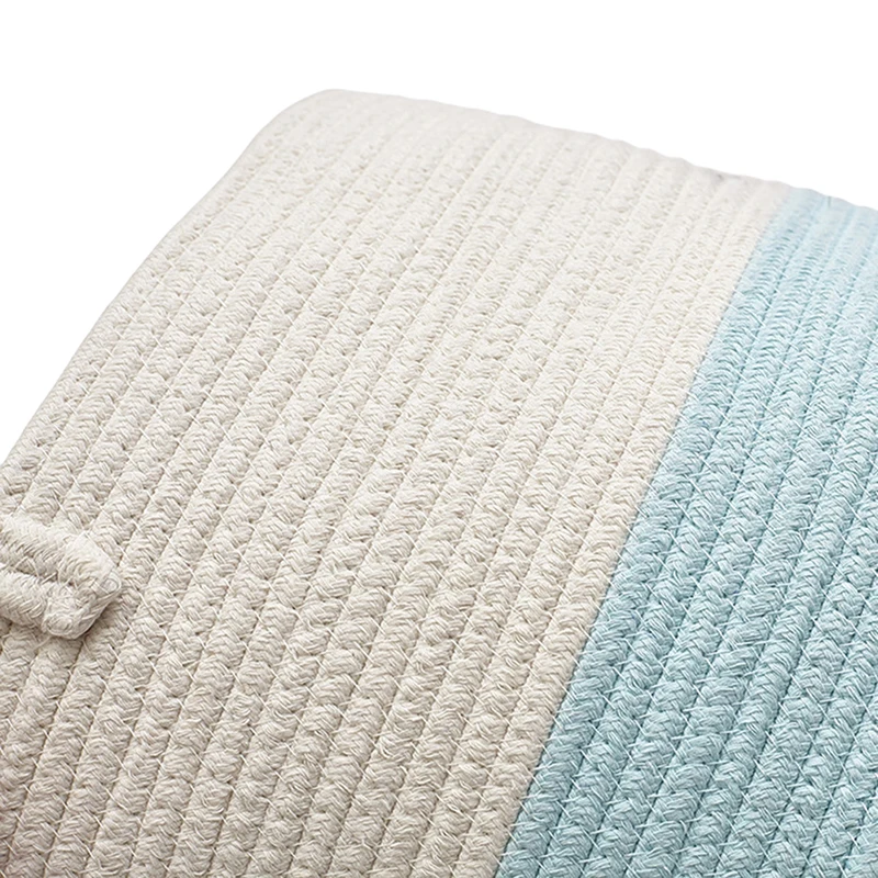 

Hand Woven Storage Basket Kids Toys Desktop Organizer Sundries Storage Box Laundry Baskets New Cotton Wire Woven Storage Bucket