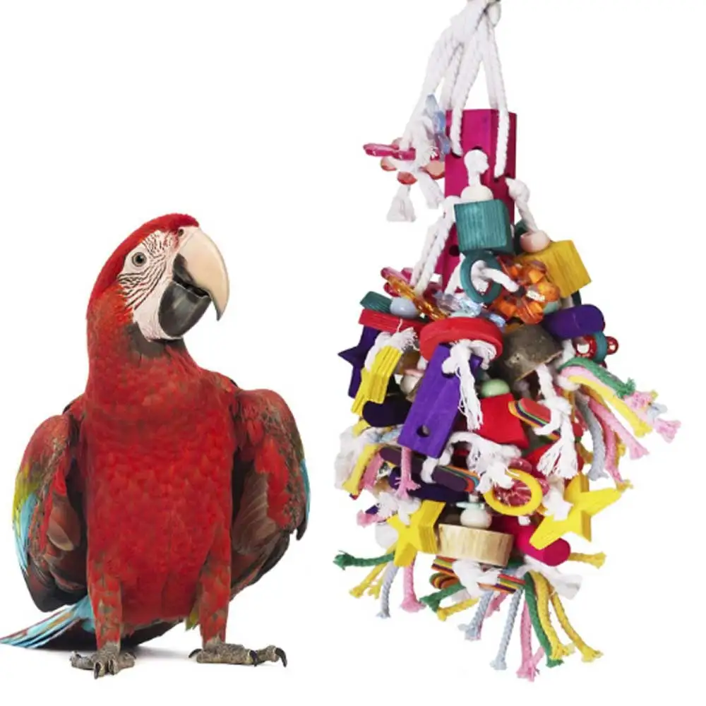 Игрушки для птиц игрушка жевания клетка попугаев игрушки укуса деревянный блок