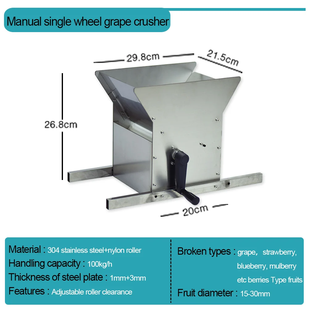 Машина для измельчения яблок фруктов из нержавеющей стали разрушение стены