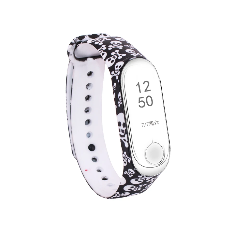 Цветные цветы для Xiaomi Mi Band 4 ремешок Силиконовая печать miband NFC аксессуары xiaomi mi band |