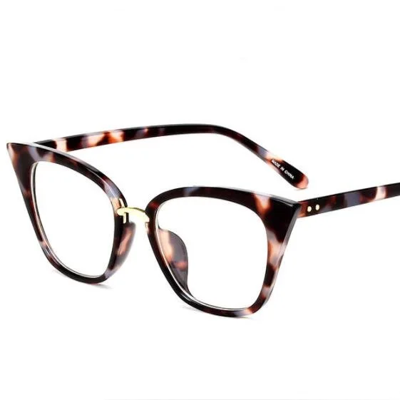

COOLSIR Cat Eye Women Eyeglasses frames Brand Designer Glasses Vintage Mirror Classic Clear Lens Glasses