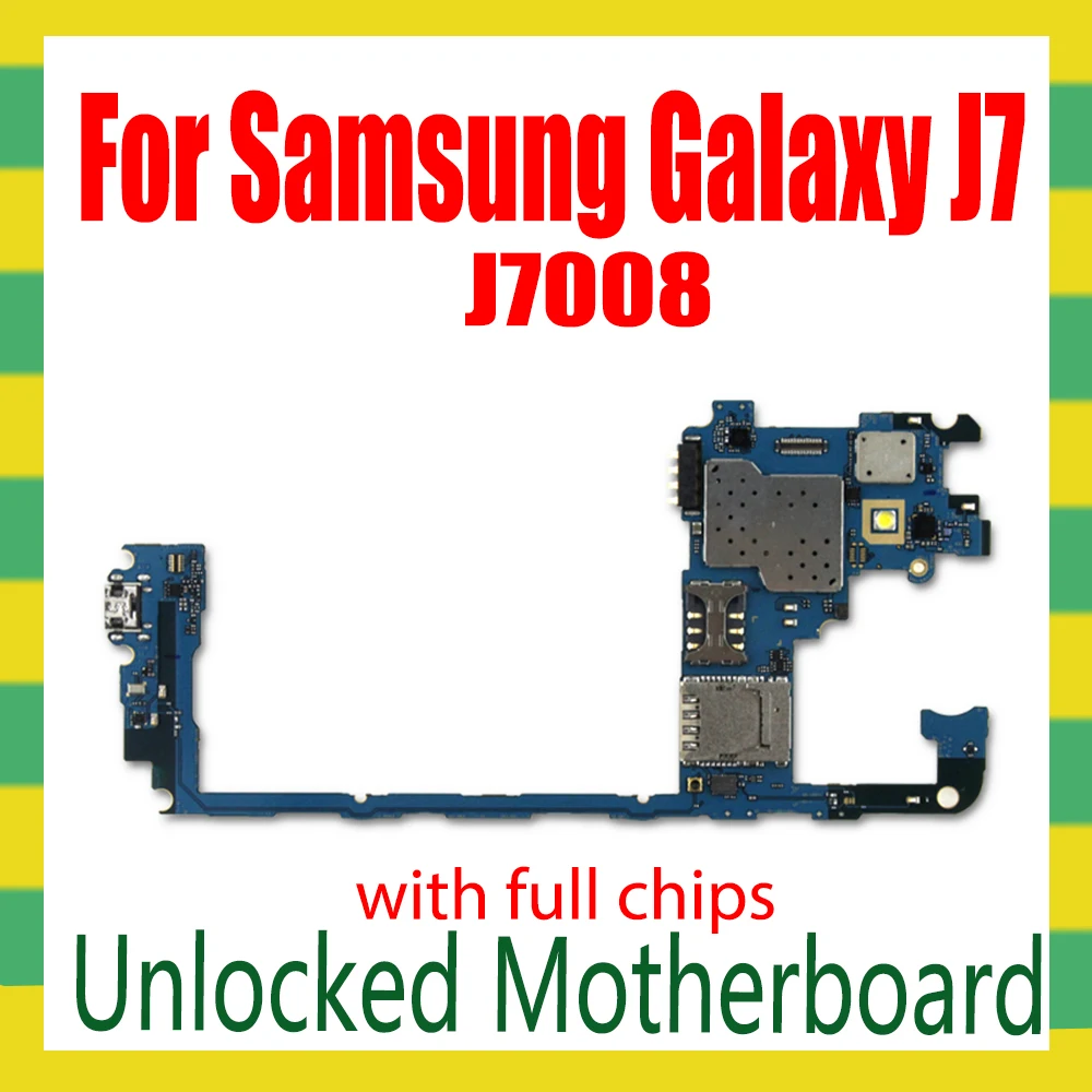 100% оригинальная материнская плата для Samsung Galaxy J7 J7008 с полными ЧИПАМИ основная