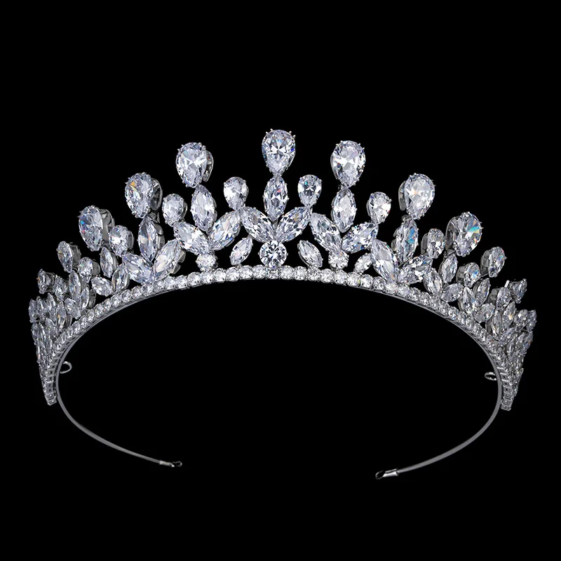 Crown HADIYANA Vintage Temperament Women Wedding Party Cubic Zircon Hair Accessories BC4765 Corona Princesa Hair Clip Headband