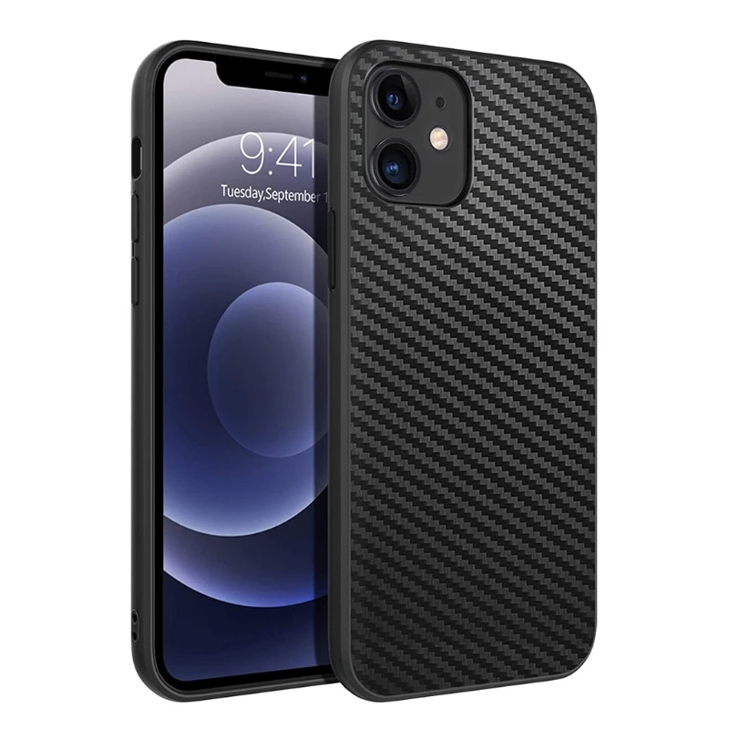 

Unique Special Material Carbon Fiber Phone Case Lightweight Cellphone Mobile Case Compatible with phone 11 Series Drop shipping