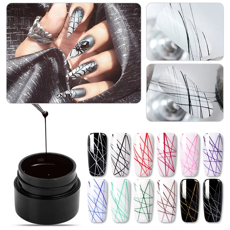 1 коробка MAD DOLL Spider UV Гель-лак эластичный гель для рисования ногтей фиолетовый