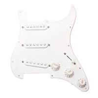 white guitar prewired loaded sss pickguard parts with pickups set w screws