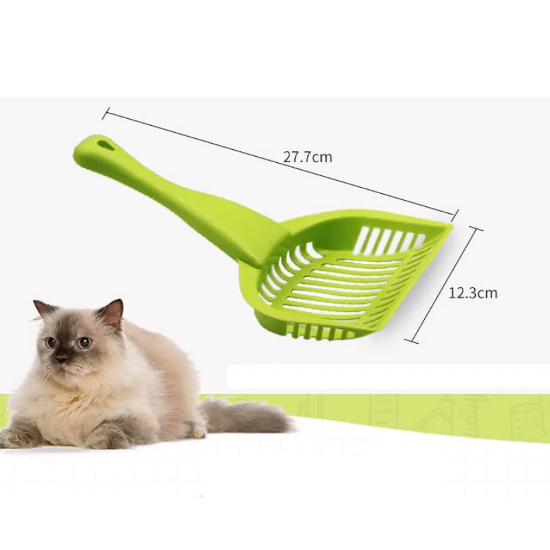 Кошачий котенок кошачий наполнитель сетчатая лопатка зеленая утолщенная для