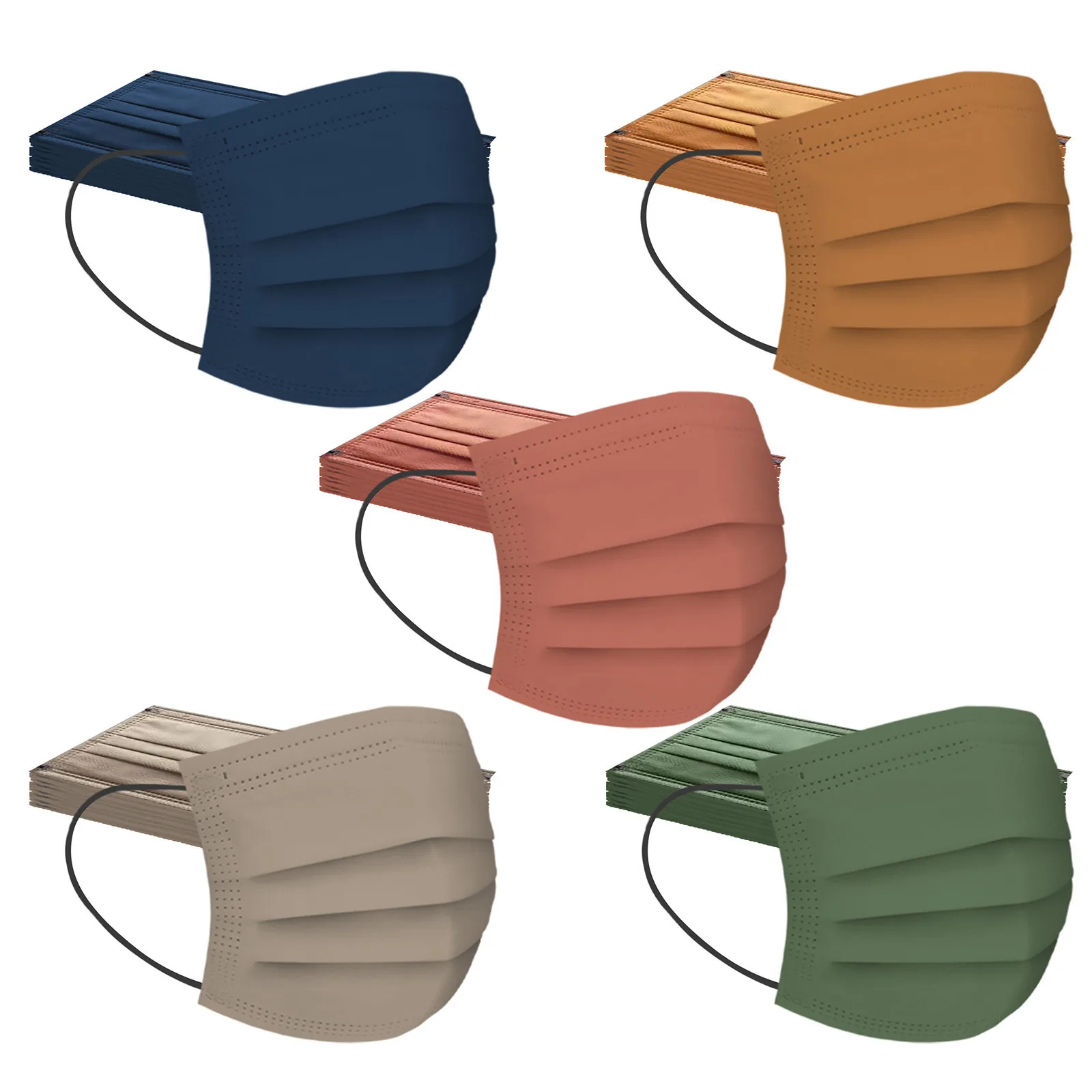 Маски женские одноразовые с принтом 3 слоя 10 шт. | Тематическая одежда и униформа