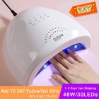 Лампа для сушки ногтей SUNone 48 Вт светодиодный светодиодная УФ-лампа для сушки гель-лака, 5S, 30S, 60S, таймер, автоматическая Сенсорная лампа для маникюра