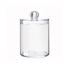 Прозрачная коробка для хранения ватных тампонов, 1 шт., акриловый контейнер для косметики, ватных палочек, органайзер для спальни, аксессуары для ванной комнаты