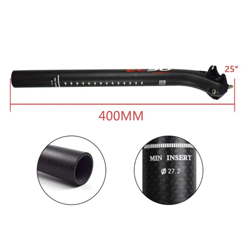 Carbon Fiber Bicycle Seatpost Ultralight Mountain Road MTB Bike Seat Post Tube | Спорт и развлечения