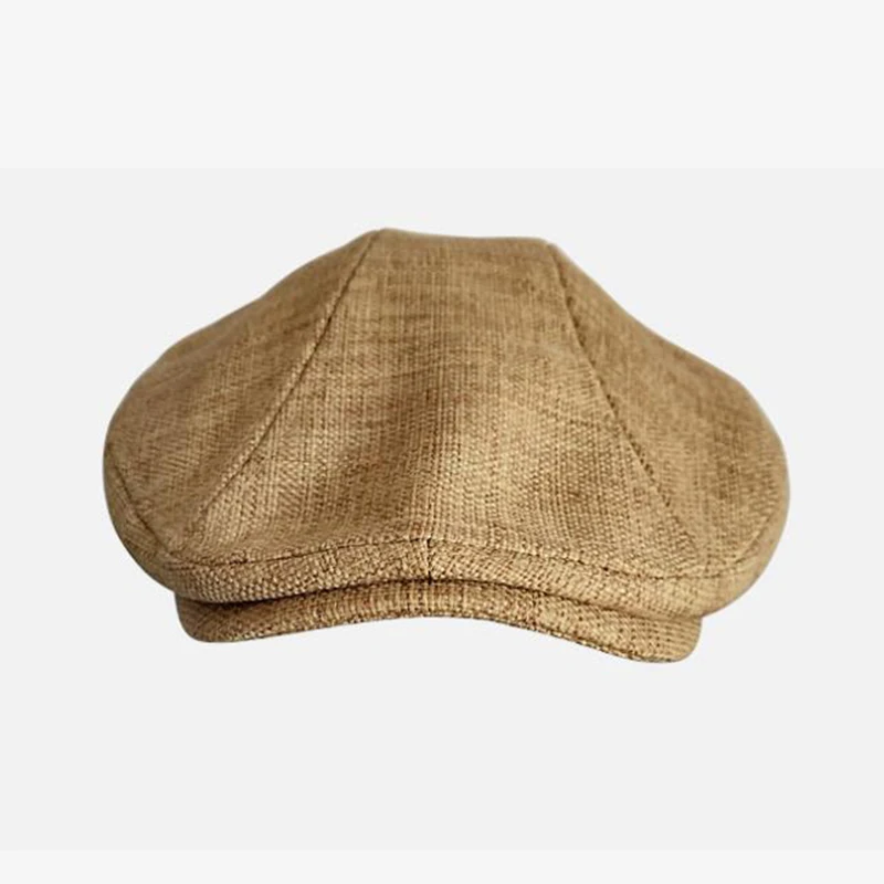 

Double Wearing Style Men Hats Berets British Western Style Ivy Cap Classic Woman Vintage Cotton And Linen Beret Gorras