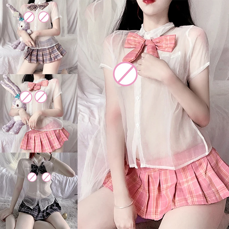 Горячая сексуальная перспективная рубашка Студенческая плиссированная юбка с