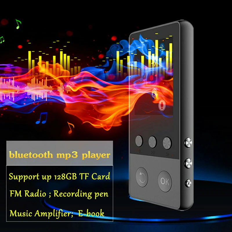Портативный Bluetooth MP3/4 музыкальный плеер с FM Hi Fi без потерь поддержка tf карты JR