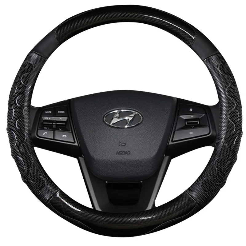 

Car steering-wheels cover 37 38cm 15" For Hyundai ELantra/i35 Sonata/i45 Creta/ix25 Tuscon/ix35 Accent Verna Solaris Santa