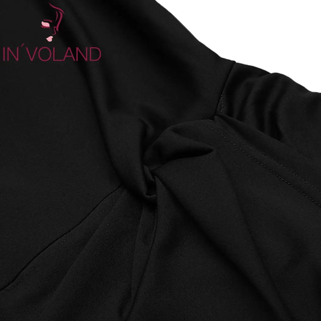 Для женщин сексуальные платья с длинным рукавом однотонный воротник хомут узлом