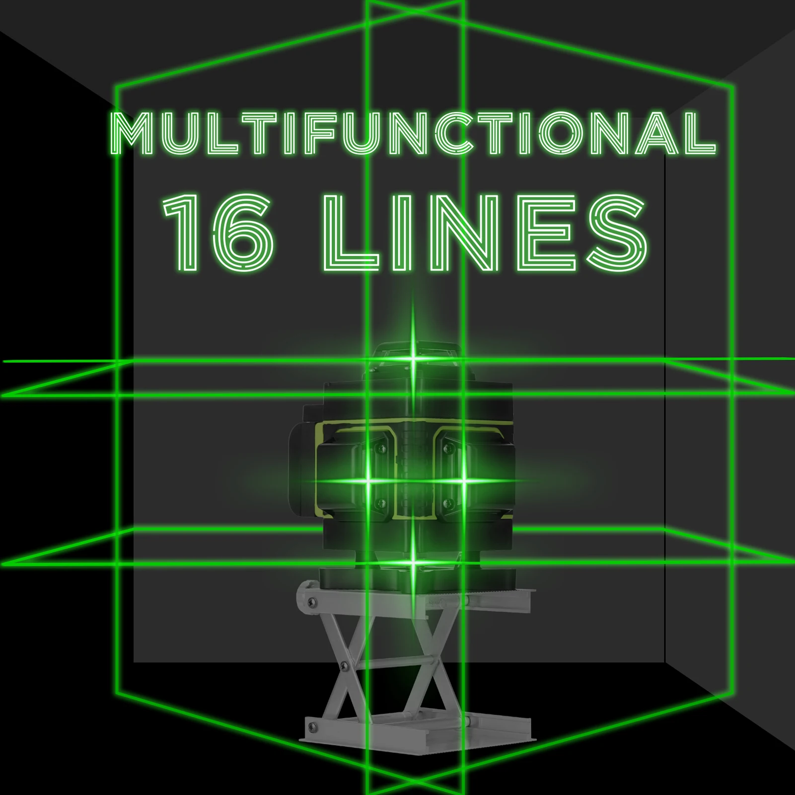 

Многофункциональный лазерный уровень, 16 линий, 3 °, самонивелирующийся, с вертикальной и горизонтальной косой линией
