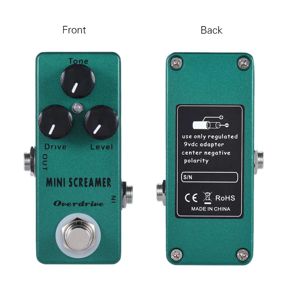 

Mosky Mini Screamer Guitar Effect Pedal Mini Single with True Bypass Zinc-aluminium Alloy Body Effect Guitar Parts & Accessories