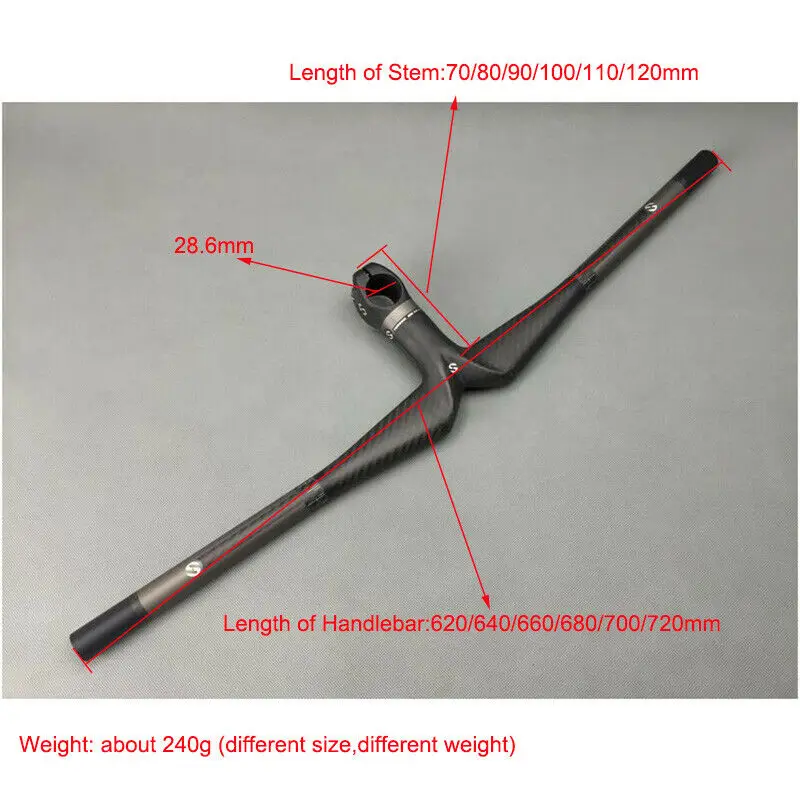 Toseek 31 8 руль для горного велосипеда углеродный Интегрированный Hendelbar набор MTB