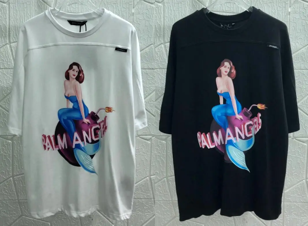 Palm Angels Мужские и женские тапочки для влюбленных в стиле Русалочки рукавами