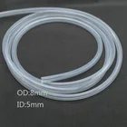 5 метров 5*8 мм пищевой прозрачный силиконовый резиновый шланг внешний диаметр 5 мм x 8 мм Гибкая Трубка из силикагеля 5x8 мм