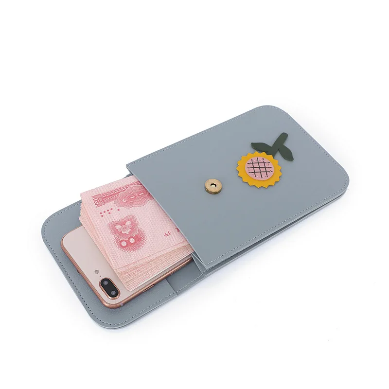 Сумка для телефона через плечо с Двойной емкостью Женская однотонная