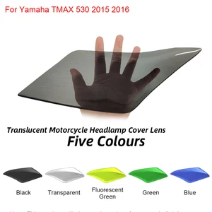 motorcycle accessories headlight protector cover for yamaha tmax 530 2015 2016 moto cafe racer abs headlamp shield screen lens free global shipping
