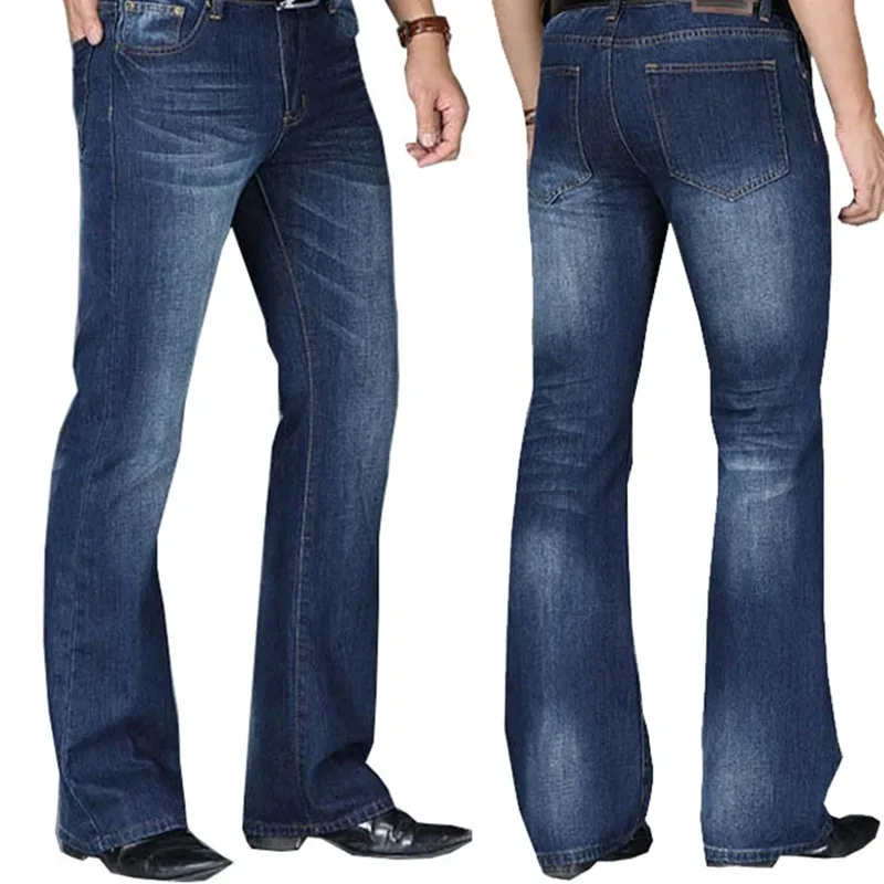 

Джинсы Для мужчин 2021 Для мужчин s большой расклешенные джинсы Boot Cut-клеш от свободная посадка высокая талия мужские дизайнерские классическ...