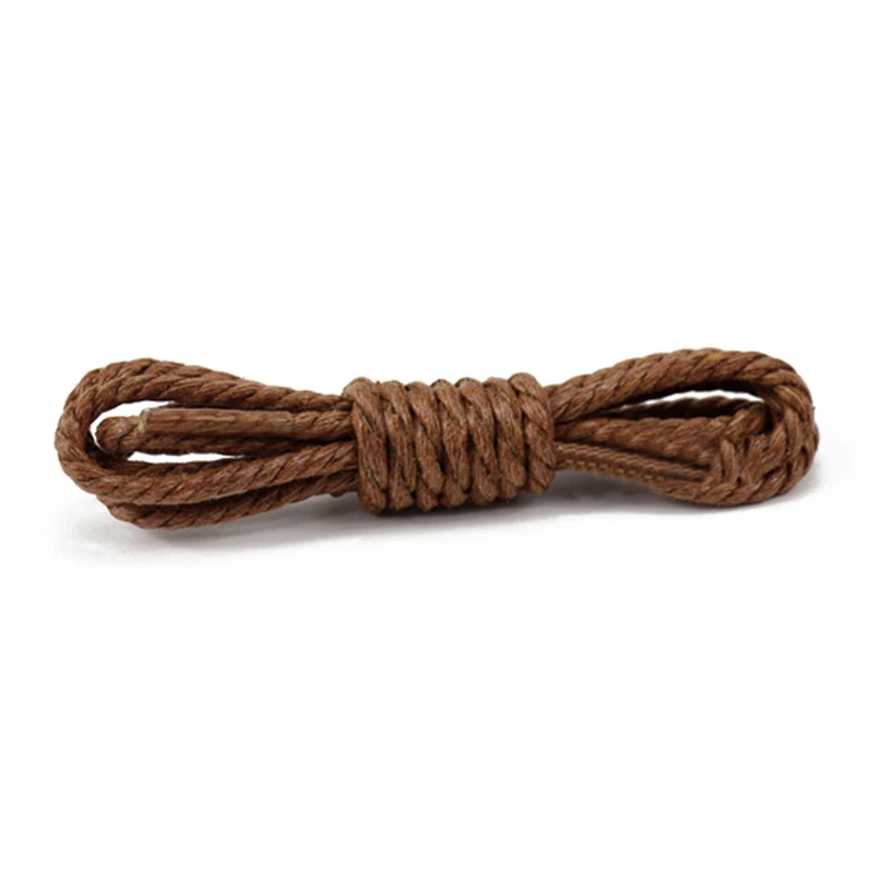 Dark Brown Воском три нити Повседневное шнурки для полукедов 70/90/100 см круглый парусиновые туфли со шнуровкой ботинки martin Ботинки со шнурками струны - Цвет: Dark Brown
