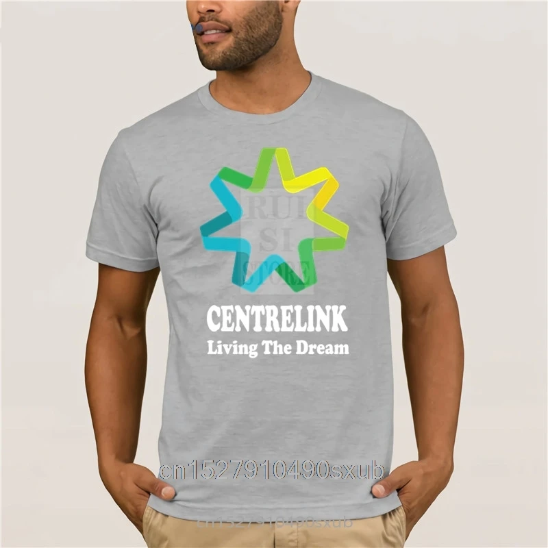 Горячие предложения черная летняя футболка с забавным логотипом Centrelink Living The Dream