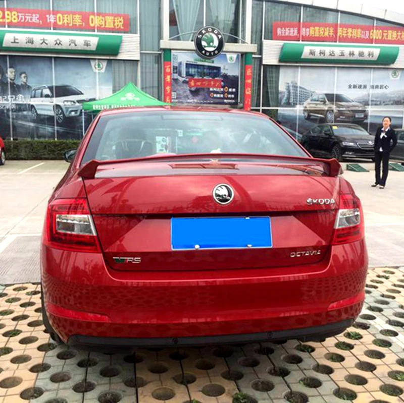 Для Skoda Octavius спойлер 2006 2014 Высокое качество ABS Материал автомобильное заднее