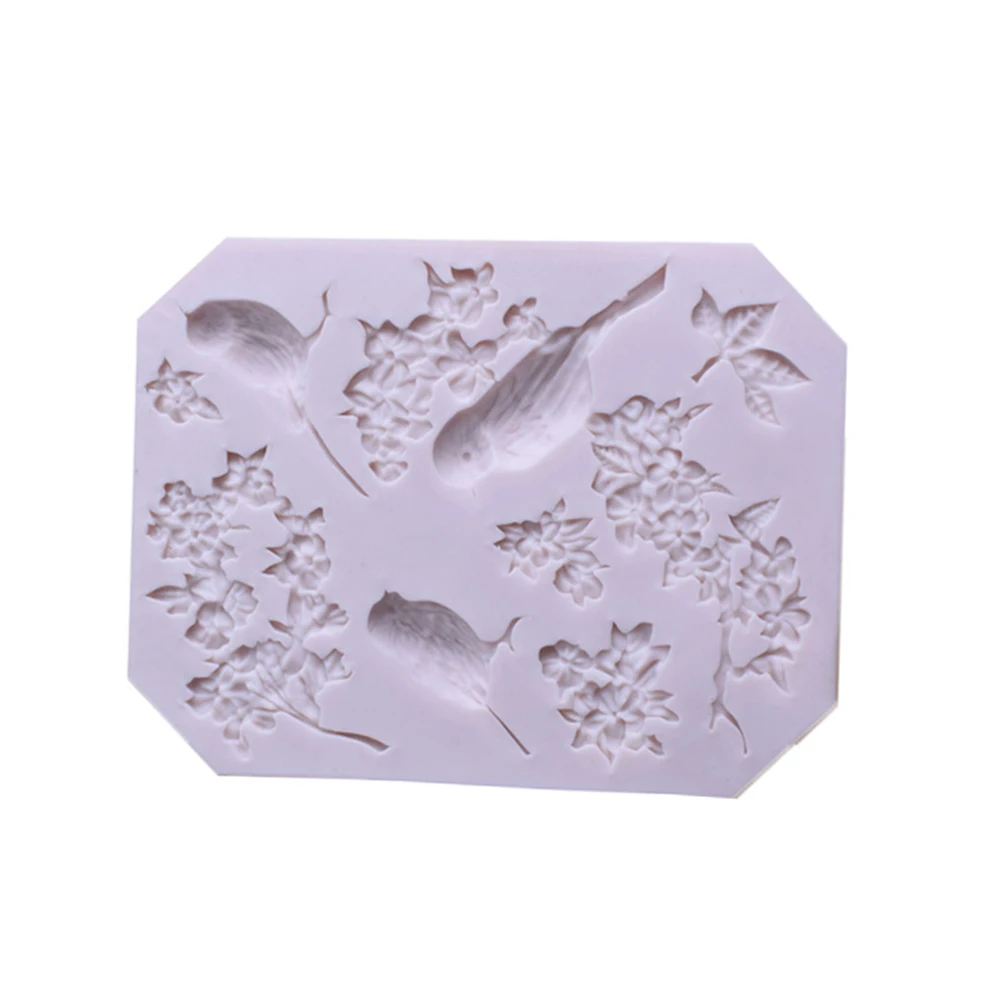 Силиконовые формы для торта DIY сорока цветок ветка помадка торт шоколадный